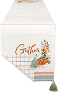 DII Autumn Afternoon Farmhouse Kitchen Thanksgiving & Fall Décor for Home, Reversible Table Runner, 14x72, Harvest Check by DII