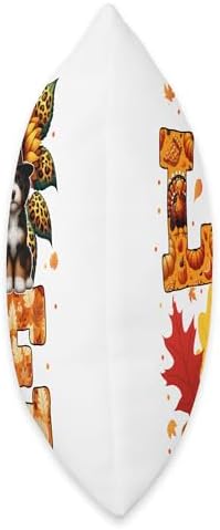 LOVE Thanksgiving Bernedoodle Costume Fall Leaves Sunflower Throw Pillow - Image 2