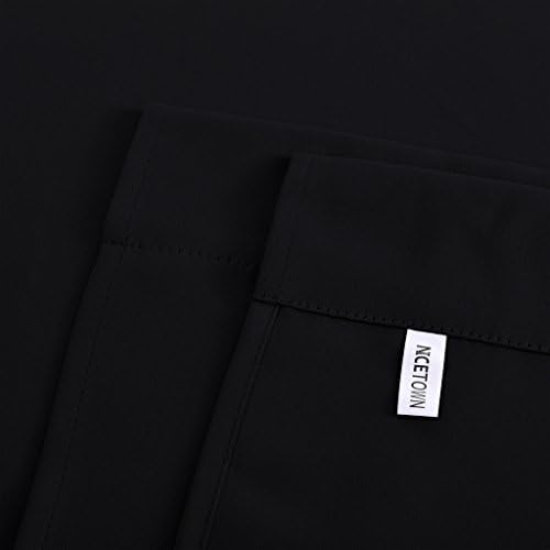 NICETOWN Blackout Curtain for Windows - Thermal Tie Shade for Decoration Length Adjustable Balloon Blind for Kitchen, 52 inches x 63 inches, Black, 1 Panel - Image 6