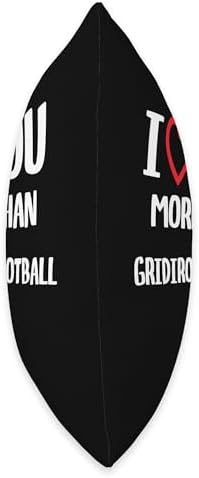 I heart You More than Football Thanksgiving I Love You More Than Gridiron Football Shirt Women Christmas Throw Pillow, 16x16, Multicolor - Image 2