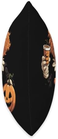 Clown Pumpkin Spice Latte Autumn Thanksgiving Halloween Throw Pillow - Image 2