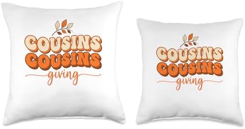 Cousins Giving Matching Thanksgiving Fall Family Throw Pillow - Image 3
