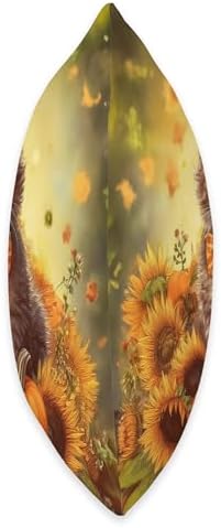 Autumn Tabby Cat Thanksgiving Pumpkins Sunflowers Throw Pillow - Image 2