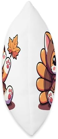 Cute Kawaii Kitten Co. Cute Kawaii Kitten in a Thanksgiving Turkey Costume Throw Pillow, 18x18, Multicolor - Image 2