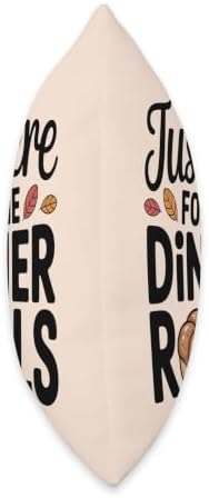 Just Here for The Dinner Rolls Thanksgiving Dinner Lovers Throw Pillow - Image 2