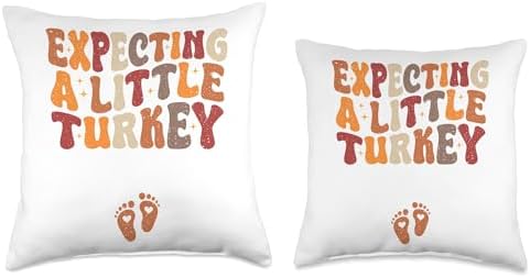 Expecting A Little Turkey Thanksgiving Pregnancy Throw Pillow - Image 3