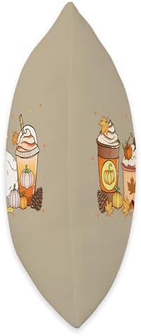 Duck Coffee Pumpkin Spice Farm Animal Fall Thanksgiving Throw Pillow - Image 2