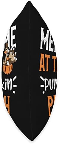 Pumpkin: Meet Me At The Pumpkin Patch - Thanksgiving Throw Pillow - Image 2