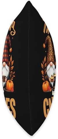 Thanksgiving with My Gnomies Funny Turkey Day Gnomes Throw Pillow - Image 2
