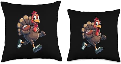 Thanksgiving Football Player Thanksgiving Football Turkey Throw Pillow - Image 3