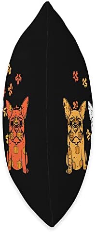 Thanksgiving French Bulldog Fall Frenchie Dog Men Women Kids Throw Pillow - Image 2