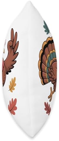Thanksgiving Funny Turkey Soccer Sports Men Kids Boys Autumn Throw Pillow - Image 2