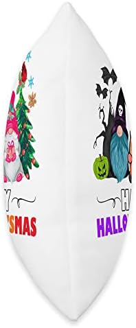 Happy HalloThanksMas Christmas Thanksgiving Halloween Throw Pillow - Image 2