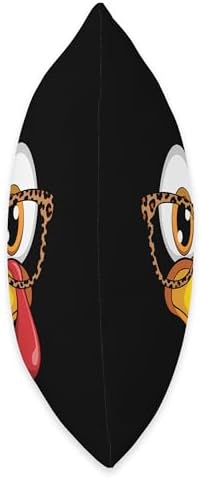Thanksgiving Turkey Face Leopard Print Throw Pillow - Image 2