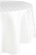 Lenox Laurel Leaf Tablecloth, White - 70"W x 86"L Oval by Lenox