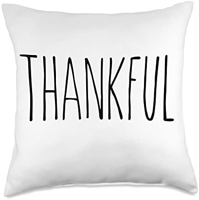 Rae inspired Dunn thankful blessed thanksgiving grateful Throw Pillow by Unknown