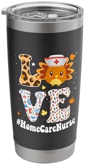 Leopard Gobble Gobble Thanksgiving Home Care Nurse Turkey Stainless Steel Insulated Tumbler by Unknown