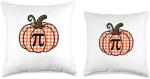 Pi Sign in Pumpkin Thanksgiving Math Teachers Students Lover Throw Pillow - Image 3