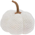 Boston International Fabric Pumpkin Tabletop Mantel Shelf Fall Autumn Thanksgiving Halloween Decorations for Home, Large, Cream by BostonInternational