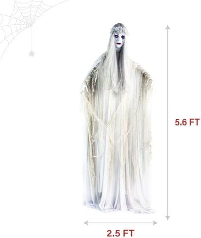 Haunted Hill Farm Life-Size 5.6-Ft. Scary Ghost Bride Ghost Bride