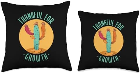 Funny Thanksgiving Cactus Gardening Plant Lover Gardener Throw Pillow - Image 3