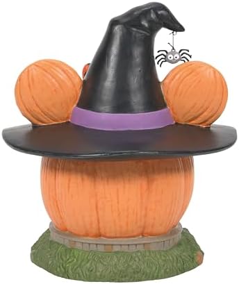 Department 56 Disney Village Halloween Minnie Mouse Pumpkintown House Lit Building, 7.76 Inch, Multicolor