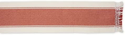 DII Dobby Stripe Table Runner, 13x72 Spice & Cream Background - Image 2