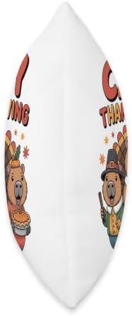 Cappy Thanksgiving Funny Capybara Animal Turkey Holiday Throw Pillow - Image 2