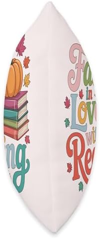 Fall in Love with Reading Autumn Thanksgiving Shirt Teacher Throw Pillow - Image 2