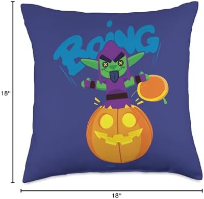 Marvel Spidey and His Amazing Friends Green Goblin Pumpkin Throw Pillow