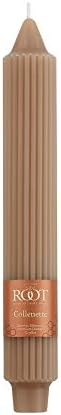 Root Candles 4-Count Unscented Dinner Candles Dripless Beeswax Enhanced Grecian Collenette Boxed Candle Set, 9-Inch, Taupe - Image 4