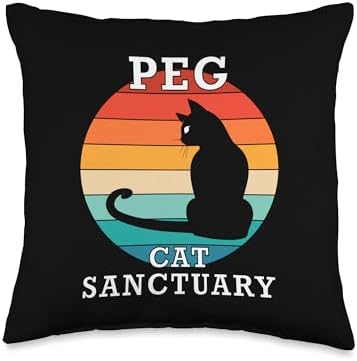 Peg Cat Sanctuary Group Family Reunion Name Throw Pillow by Unknown