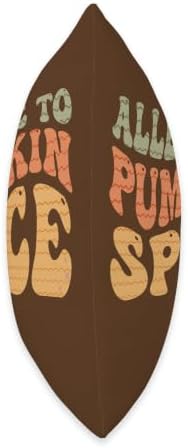 Groovy Autumn Allergic To Pumpkin Spice Thanksgiving Throw Pillow - Image 2