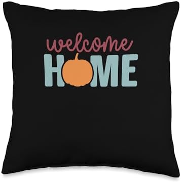 Welcome Home Fall Vibes Autumn Thanksgiving Throw Pillow by Unknown