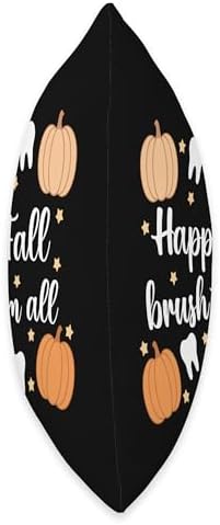 Thanksgiving Dental Dentist Happy Fall Brush Them All Teeth Throw Pillow - Image 2