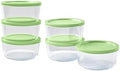 12-Piece Glass Food Storage Containers Set (6 Containers + 6 BPA-Free Lids) | 2-Cup, Leakproof | Microwave, Freezer, Oven & Dishwasher Safe | Ideal for Meal Prep & Pantry Organization, Pistachio
