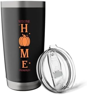 Welcome Home Pumpkin Fall Vibes Autumn Thanksgiving Stainless Steel Insulated Tumbler - Image 5