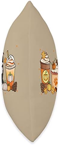Border Collie Coffee Pumpkin Spice Dog Fall Thanksgiving Throw Pillow - Image 2