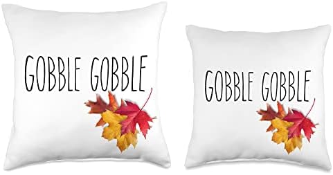 Rae inspired Dunn gobble thankful grateful fall thanksgiving Throw Pillow - Image 3