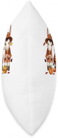 Group Cute Mules Thanksgiving Flowers Fall Pumpkins Farmer Throw Pillow - Image 2
