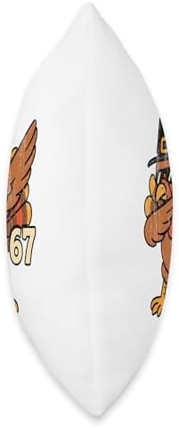 Six Seven 67 Thanksgiving Funny Thankful Turkey Dabbing Throw Pillow - Image 2