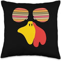 Funny Thanksgiving Vintage Turkey Face Wearing Sunglasses Throw Pillow by Unknown