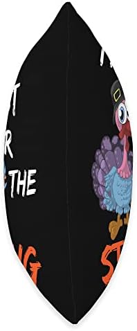 I am here just for the stuffing- Funny Turkey Thanksgiving Throw Pillow - Image 2