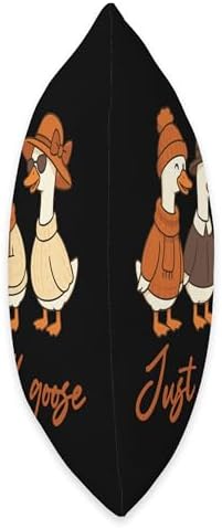 Just a Fall Goose Funny Autumn Lover Thanksgiving Vibe Throw Pillow - Image 2