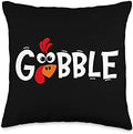 Thanksgiving Day Shirts and Gifts TPS Thanksgiving Costume Gifts Turkey Face Funny Gobble Throw Pillow, 16x16, Multicolor by Unknown