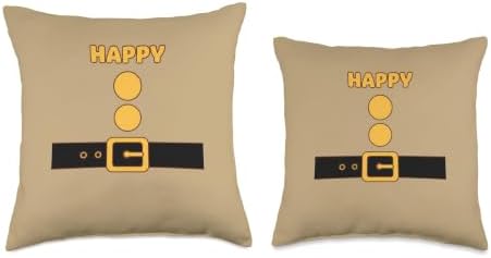 Thanksgiving Happy Elf Belt Design - Funny Thanksgiving Throw Pillow - Image 3