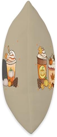 Tuxedo Cat Coffee Pumpkin Spice Cat Mom Fall Thanksgiving Throw Pillow - Image 2