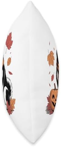 Siberian Husky Dog Lover Pumpkin Fall Autumn Thanksgiving Throw Pillow - Image 2