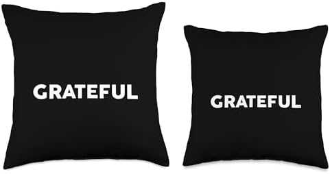 Shirt That Says GRATEFUL T-Shirt Simple Thanksgiving Throw Pillow - Image 3