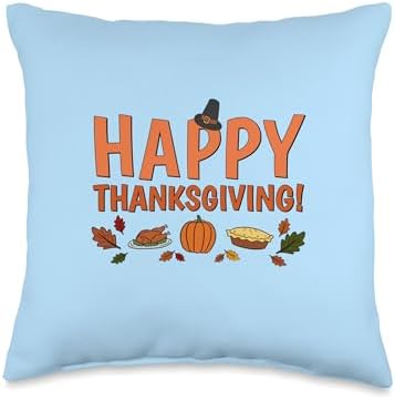 Happy Thanksgiving Your Favorite Turkey Day Family Holiday Throw Pillow by Unknown